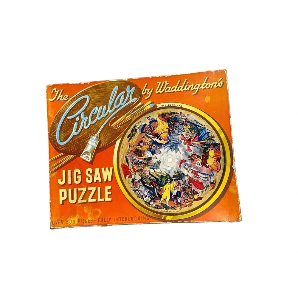 VTG Waddington's Circular jigsaw, Aladdin and His lamp 1955 complete